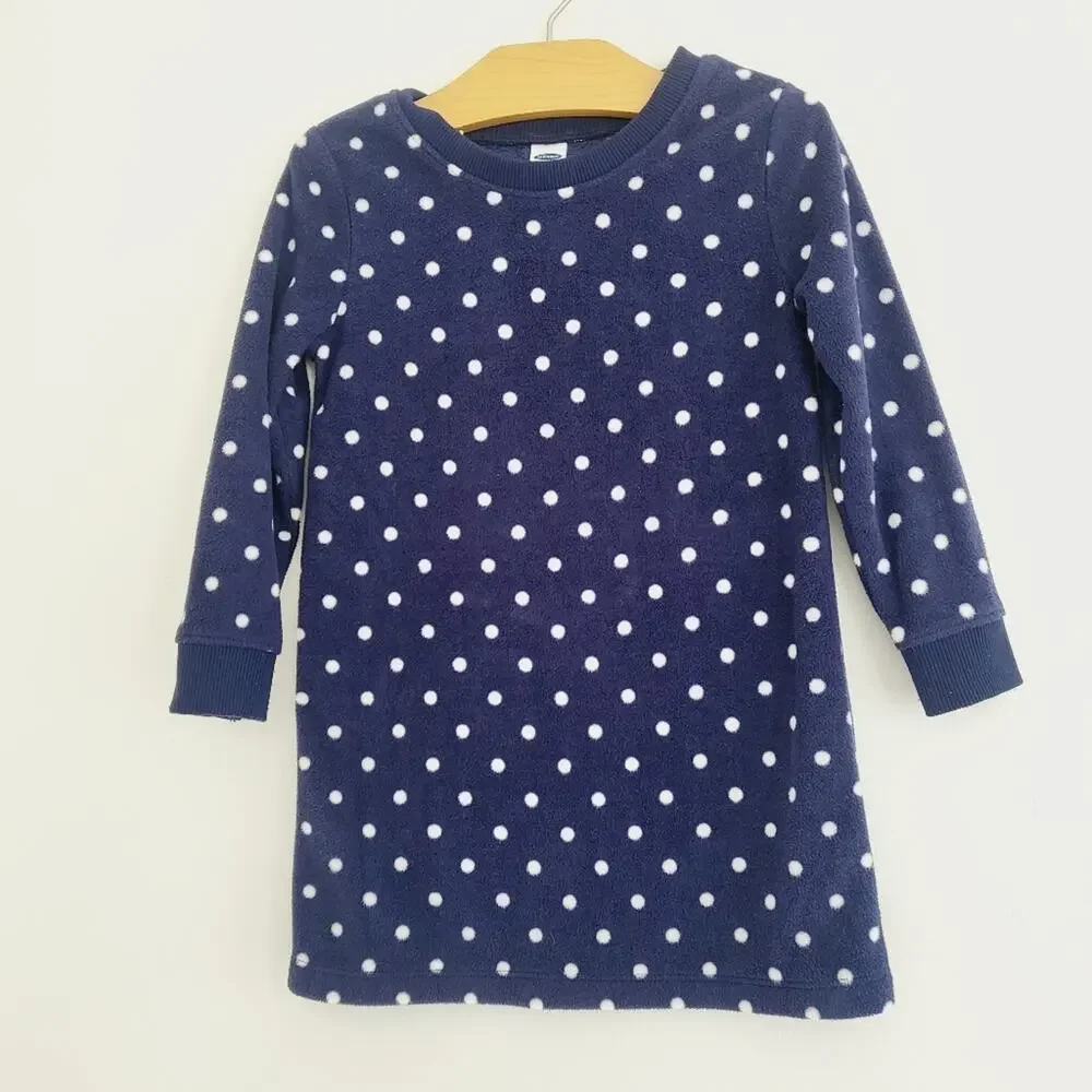 Bundle 3T Old Navy fleece dress and footed pajamas